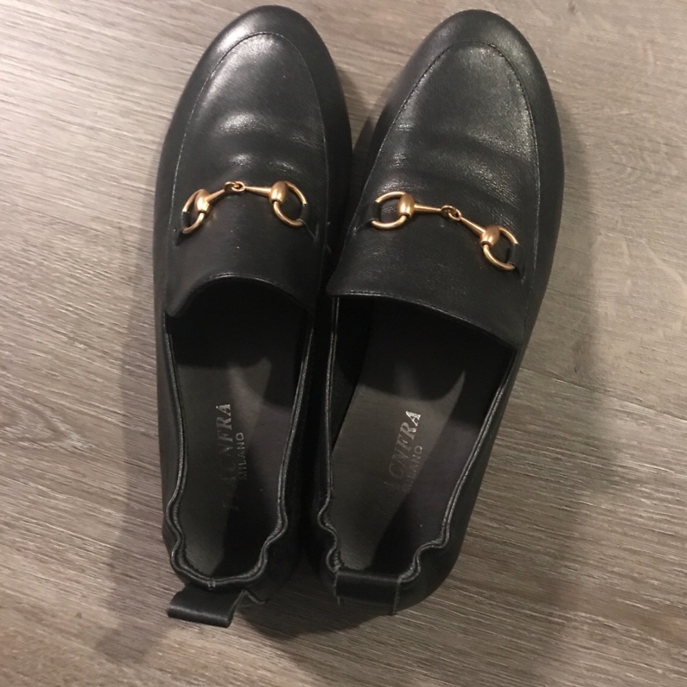Black loafers women 240 mm